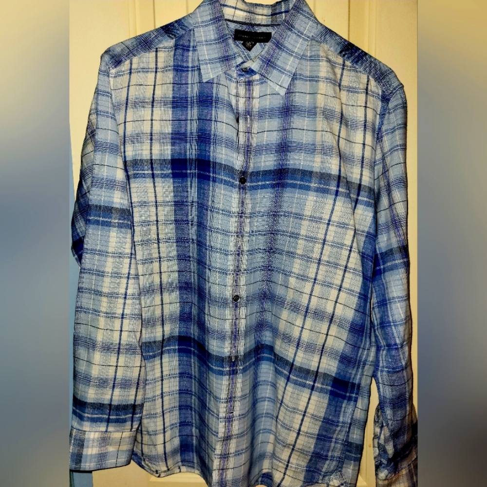Banana Republic Men's Long Sleeve Linen Shirt _ Medium